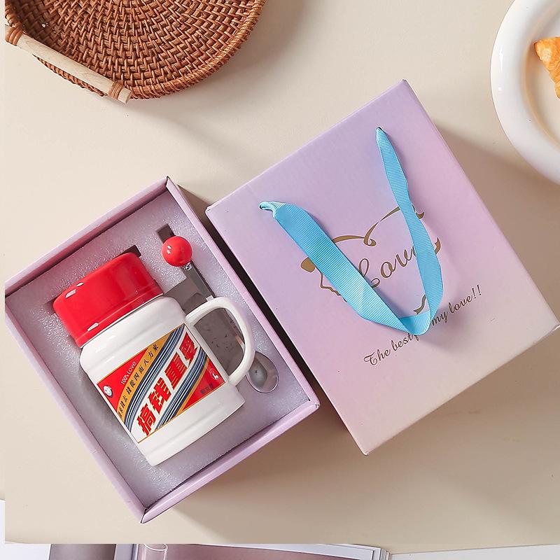 Sauce latte mug, creative water cup, high-value personalized household cup, souvenir, opening event gifts