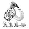 New Style Men's Metal Chastity Cage Adjustable Snap Ring SM Bondage Conditioning Stainless Steels CB Chastity Lock Adult Sex Toy
