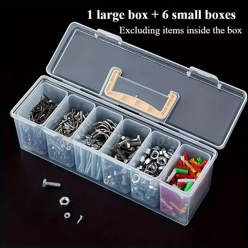 1/7pcs Tool Parts Storage Box Set Multi-Compartment Tool Organizer,Sorting Box for Screws,Wrenches,Hardware Accessories,and Toys