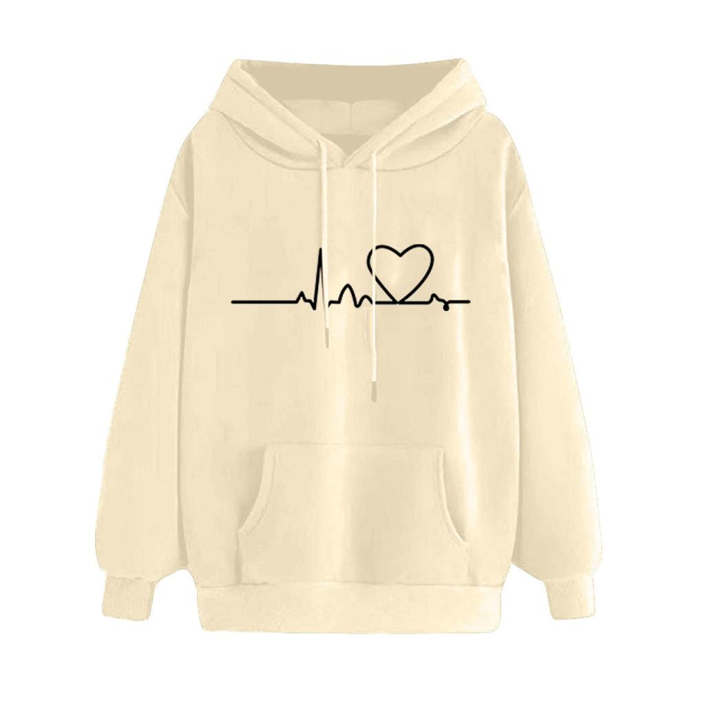 Women's Fashion Casual  Christmas Print Hooded Sweatshirt Loose Sports Tops Pullover