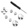 Game Controller Aluminum Alloy Buttons Thumb Stick Set Replacement Parts for PS4Silver