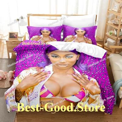 Flo Milli Never Lose Me Set Biancheria da Letto Singolo Gemello Matrimoniale Queen King Size Set Letto per Adulto Bambino Camera da Letto Set Copripiumino Set Lenzuola 3D