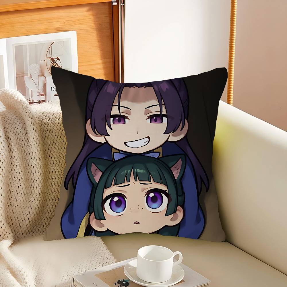 

Maomao Enamel The Apothecary Diaries Cushion Cover Car Throw Pillow Case For Sofa Car Christmas Gift 40x40cm 45x45cm 16x16Inch