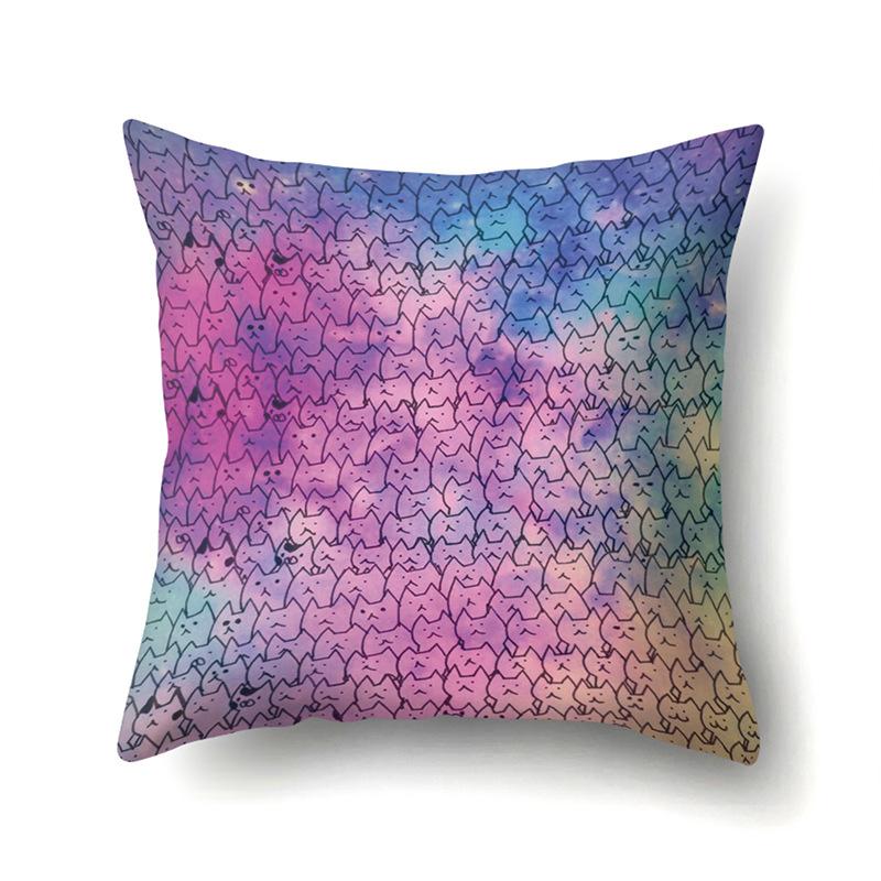 Polyester Pillowcase Cartoon Printed Animal Peach Leather Velvet Pillowcase Waist Cover Car Waist Cushion Cover