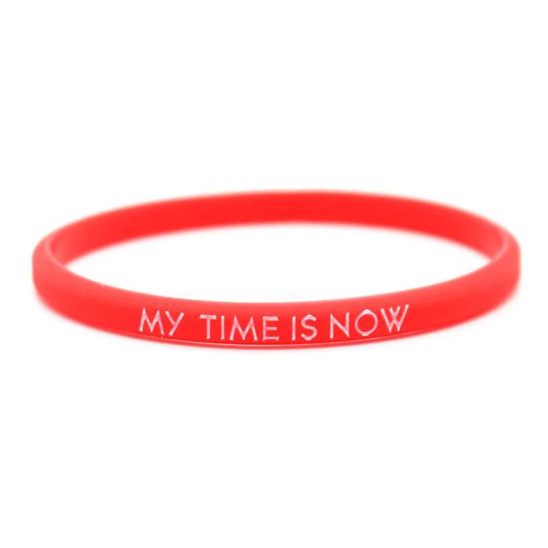My Time Is Now Student Couple Silicone Bracelet Sports Wrist Band