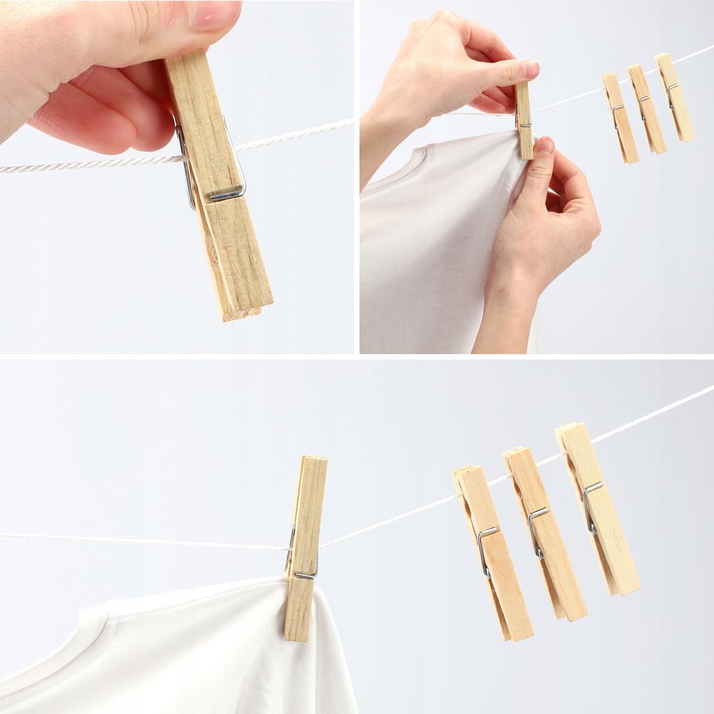 KADAX Klamerki Spinacze Na Pranie 10szt Drewniane Klipsy