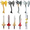 Military Medieval Building Blocks Soldier Warrior Waffen Accessories Sword Battle Axe Hero Villain Series Double-edged Sword Toy