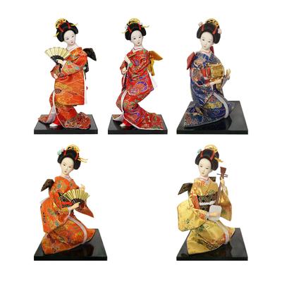 Poupées Geisha Kimono Japonais 12 pouces Statues Figurine Poupée Japonaise Traditionnelle pour Objets de Collection Décoration Ornement
