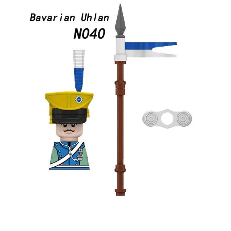 Medieval Napoleonic War Soldiers Figures Military MOC Building Block Knights British French Fusilier Rifles Weapon Kids Toy