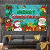 Merry Christmas Winter Santa Snowman Background Cloth 2025 Xmas Party Decoration Supplies Home Photography Background Banner