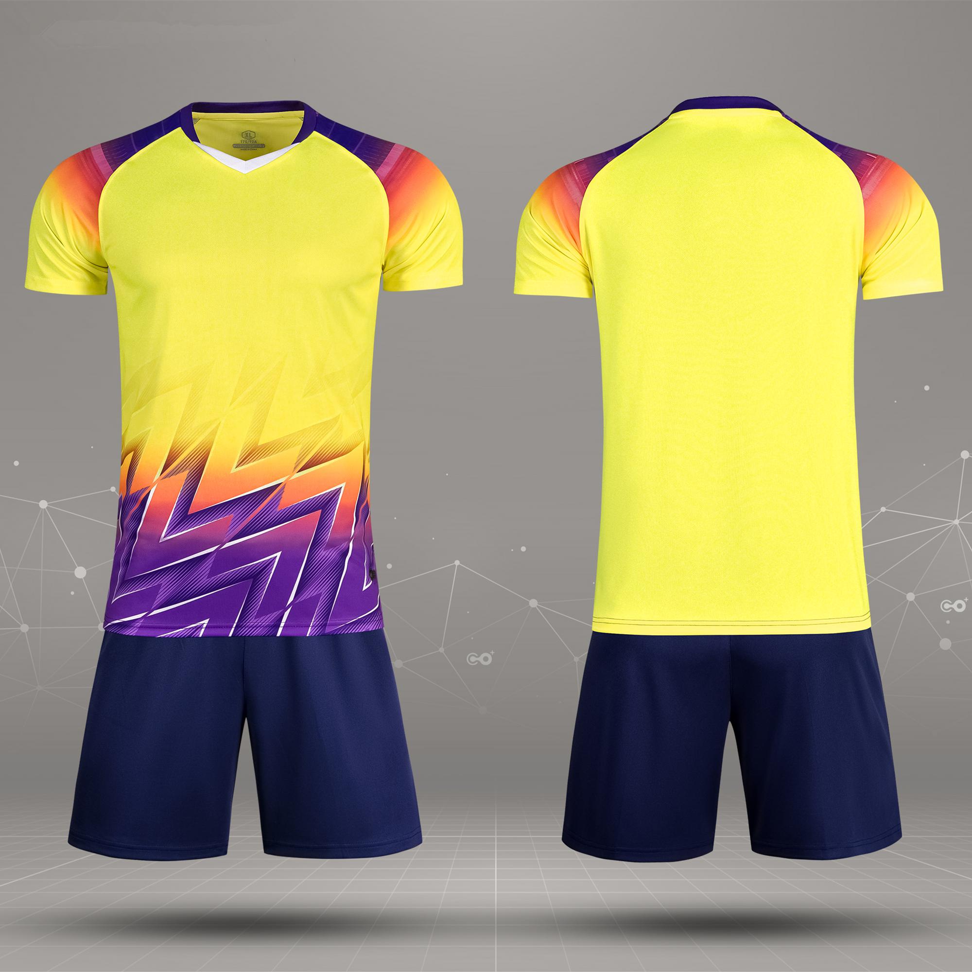 

Team Game Soccer Set Short Sleeve Rugby Football Training Jerseys Uniforms Shirts Shorts Sport Clothing Suit XS