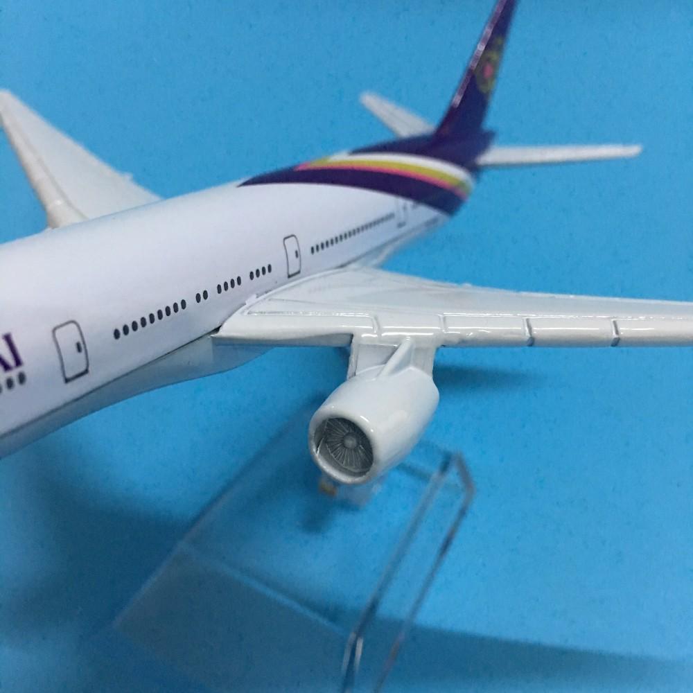 Maßstab 1/400 16cm Thai Boeing 777 Flugzeugmodell Flugzeug Diecast Metall Flugzeuge