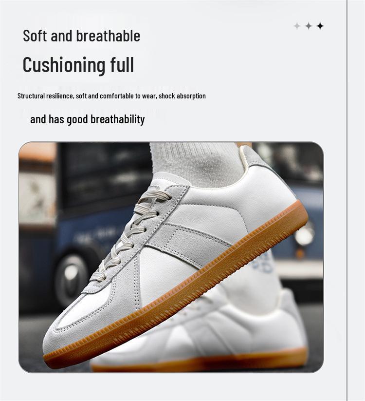2024 Autumn Retro Casual Men's Thick Sole White Sports Shoes