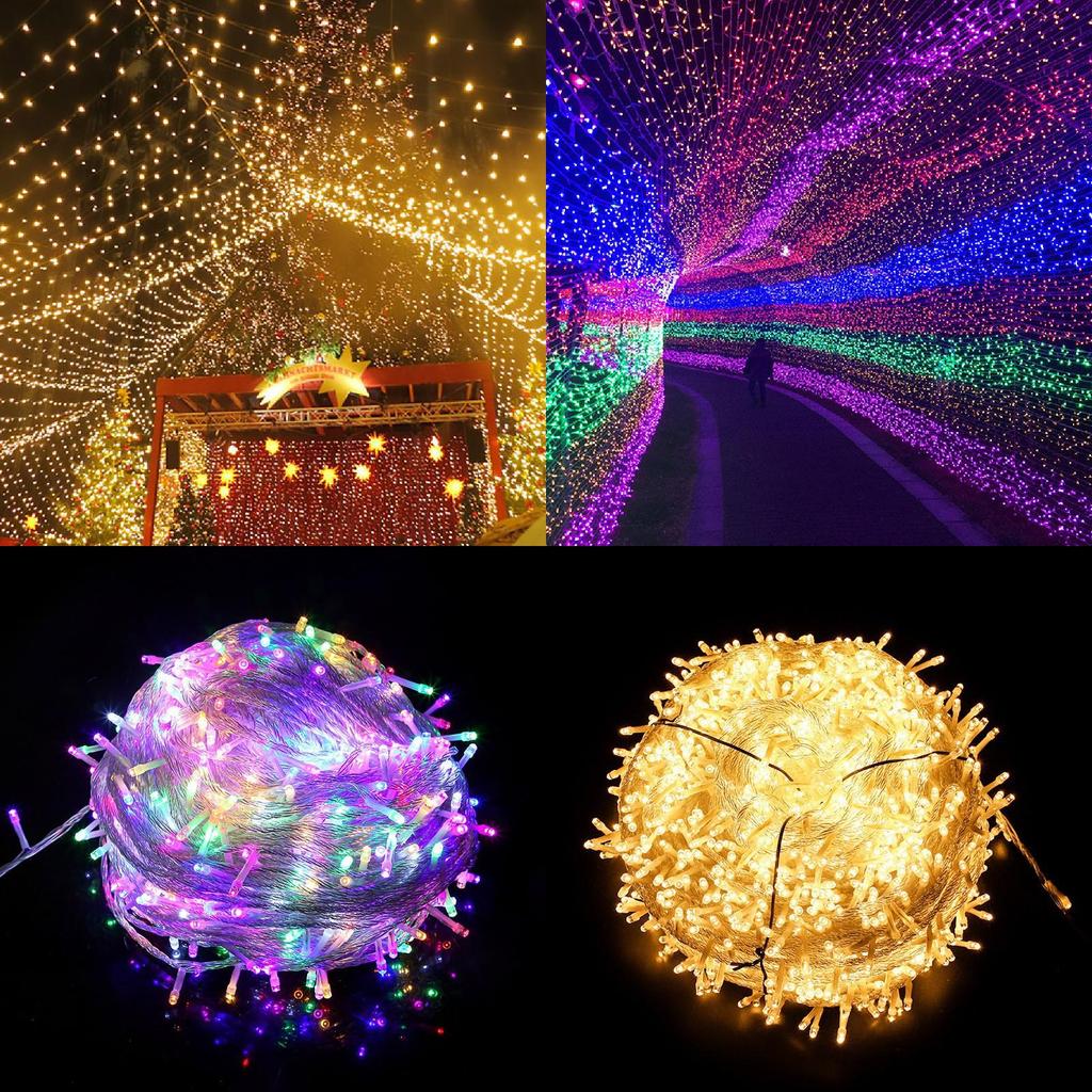Led 20m 200 Christmas Lights Indoor And Outdoor 8mode Waterproof Lights Fairy