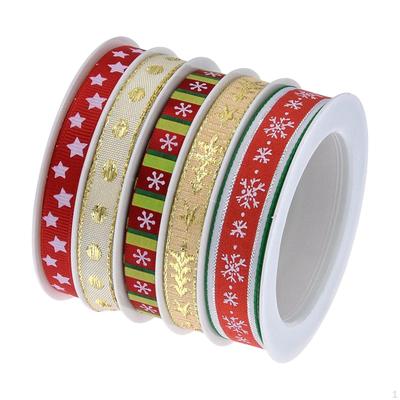5.5Yds Christmas Ribbon Trimming Wrapping Wreaths Season