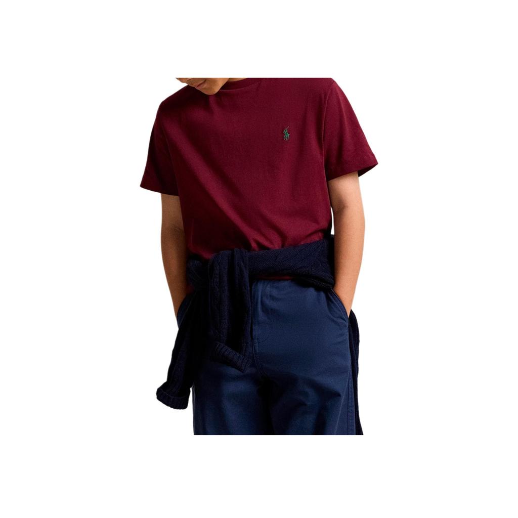 Polo Ralph Lauren Hímzett Mintás Kerek Nyakú Rövid Ujjú Póló Gyerek Felső 323832904-200