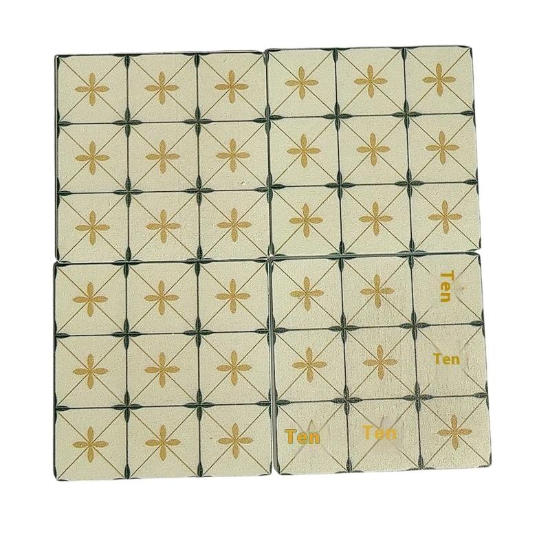 1Pcs 1:12 Dollhouse Miniature Square Wooden Floor Model Bathroom Living Room Decoration Toy Doll House Accessories