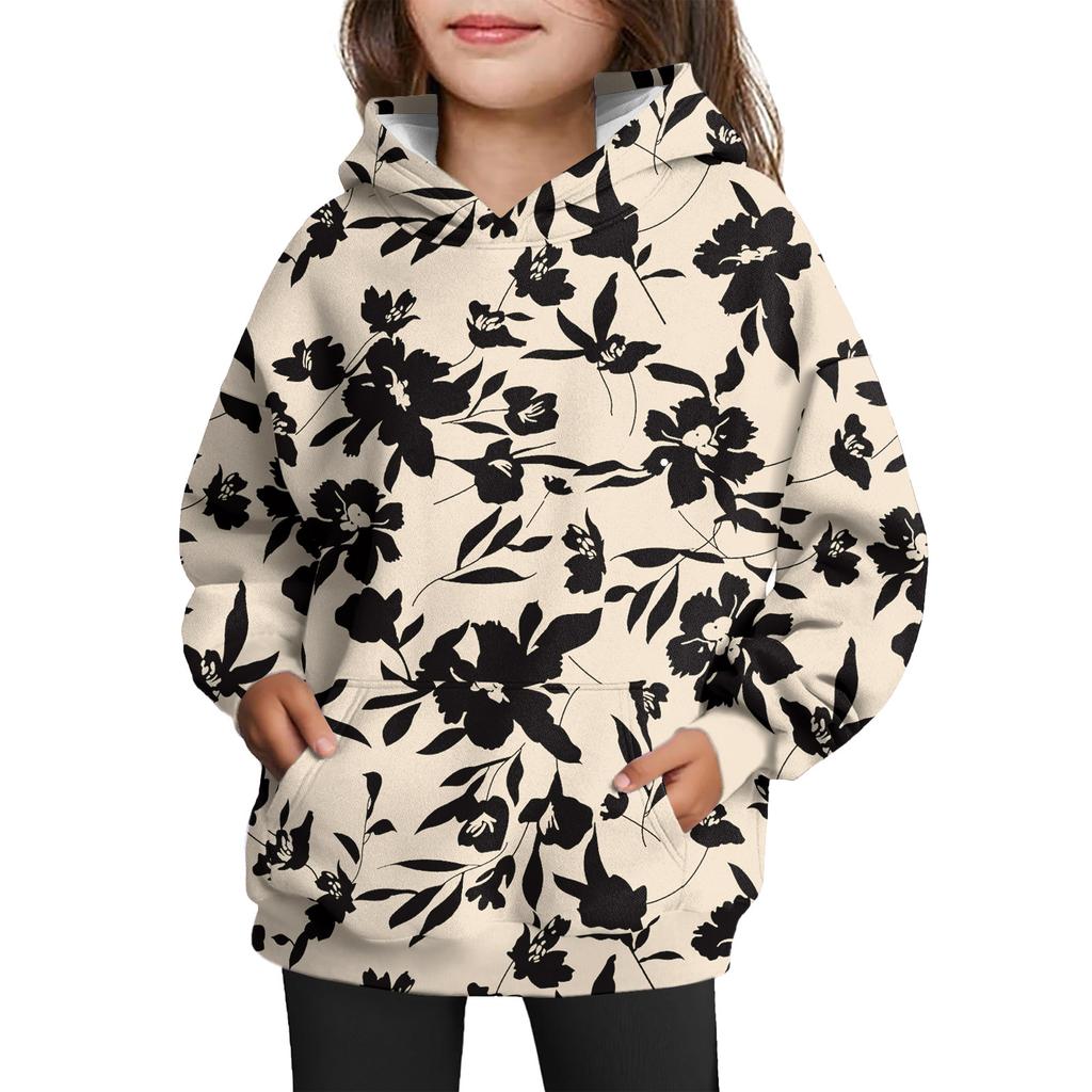 Girls' Hooded Tie-Dye Sweatshirt - Pullover Print Top