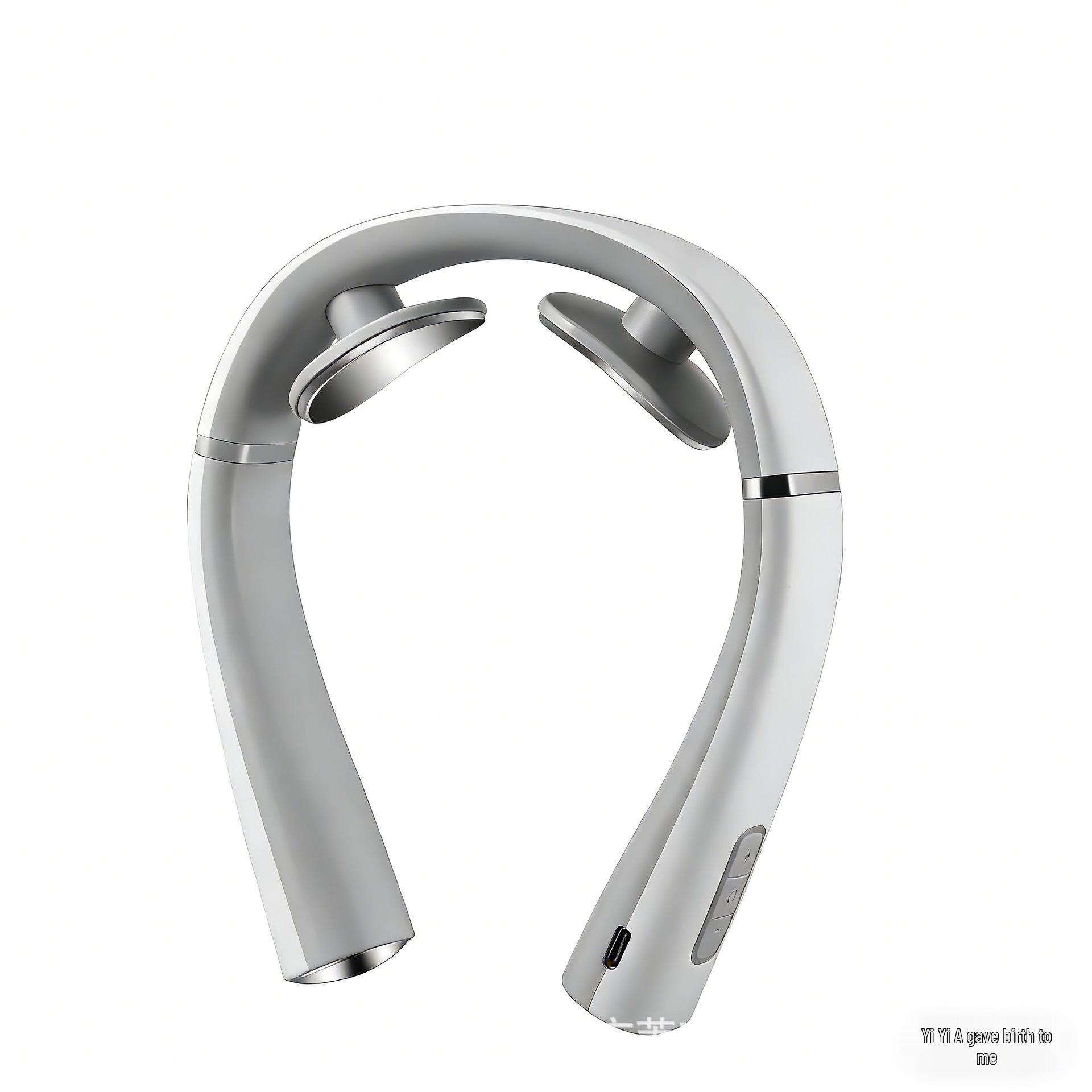 Smart EMS Cervical Neck Massager with Heat Therapy and Vibration Rechargeable - White