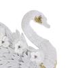 3D Embroidery Swan Patches Sew on Applique Patch for Clothing Jeans Crafts - White Swan, 24x21cm