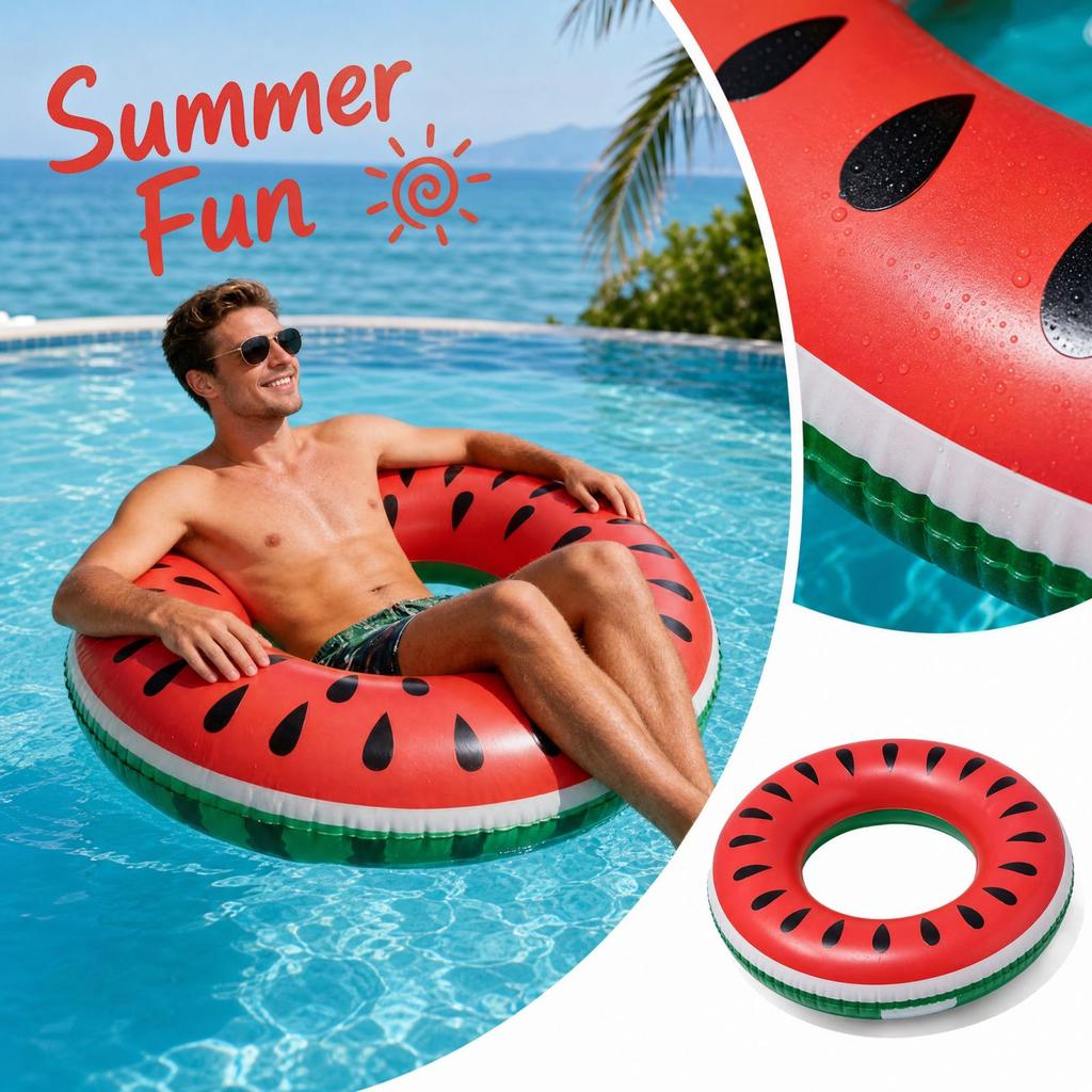 Aufblasbarer Wassermelonen-Pool für Erwachsene für Sommer-Strand-Poolparty Schwimmhilfe für Männer und Frauen