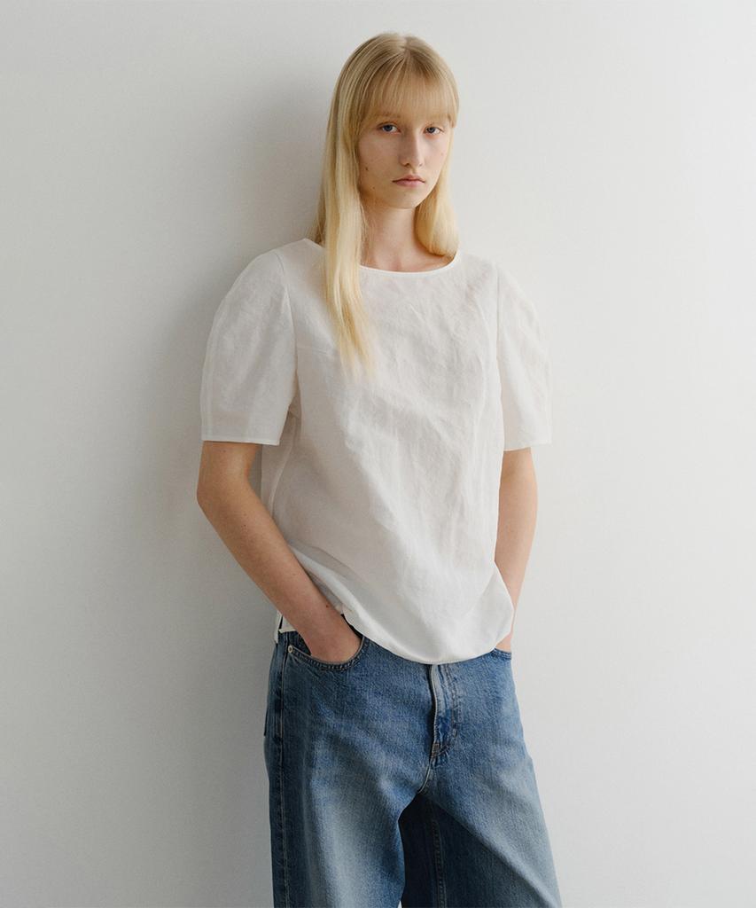 Ia Fonde Linen Blouse (White)