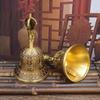 Thickened Ritual Instrument Brass Vajra Pestle Copper Handheld Three Pure Ones Buddha Bell Anti