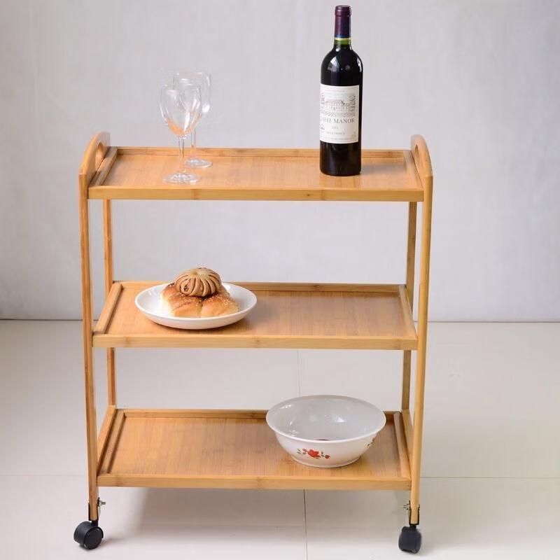 Bamboo Multi-Tier Serving Trolley