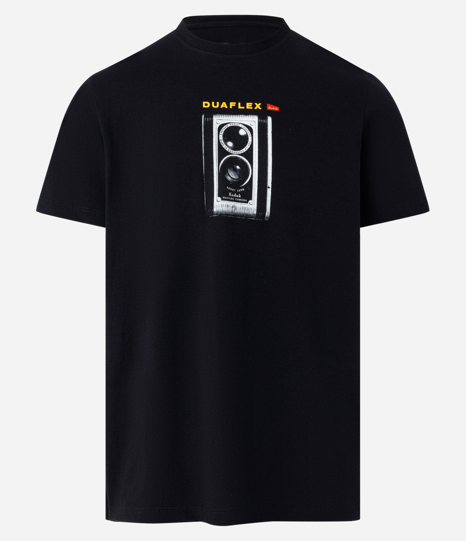Хлопковая футболка Kodak Printed Comfort с черной печатью Kodak Duaflex Женская Мужская Оверсайз Y2k Хлопок Свободная Женская Мужская Одежда 4XL