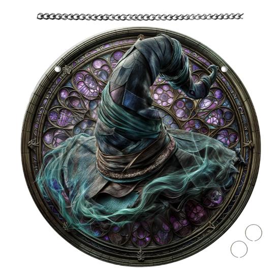 Halloween Hanging Decoration 2D Flat Acrylic Ornament Gothic Style Window Hanging Ornament for Home Car Decor
