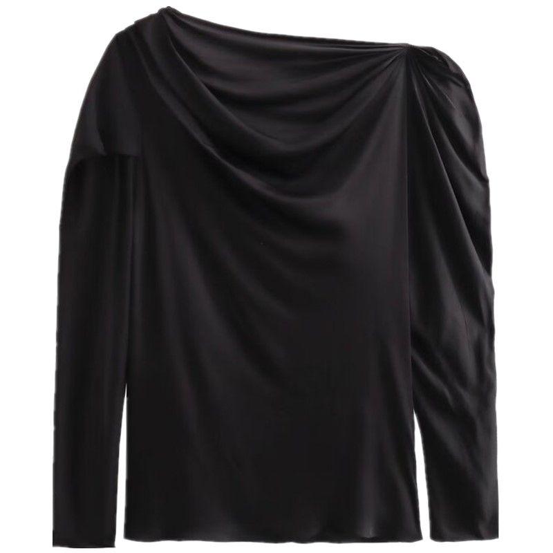 

Fashion Style 2023 Autumn New Women s Clothing Stylish Easiest for Match Vertical Loose Shirt 8255496 800 Black L