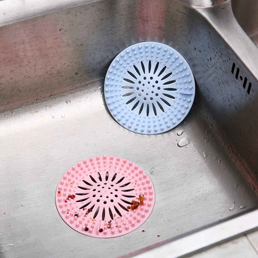Silikonové sítko na kuchyňský dřez Zátka filtru Koupelna odtokový kryt Lapač vlasů