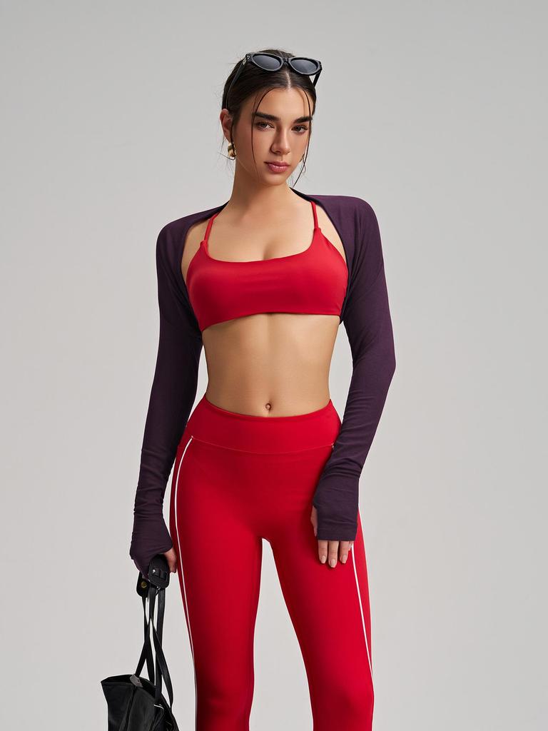 Sporty Long Sleeve Yoga Dance Cardigan Shrug