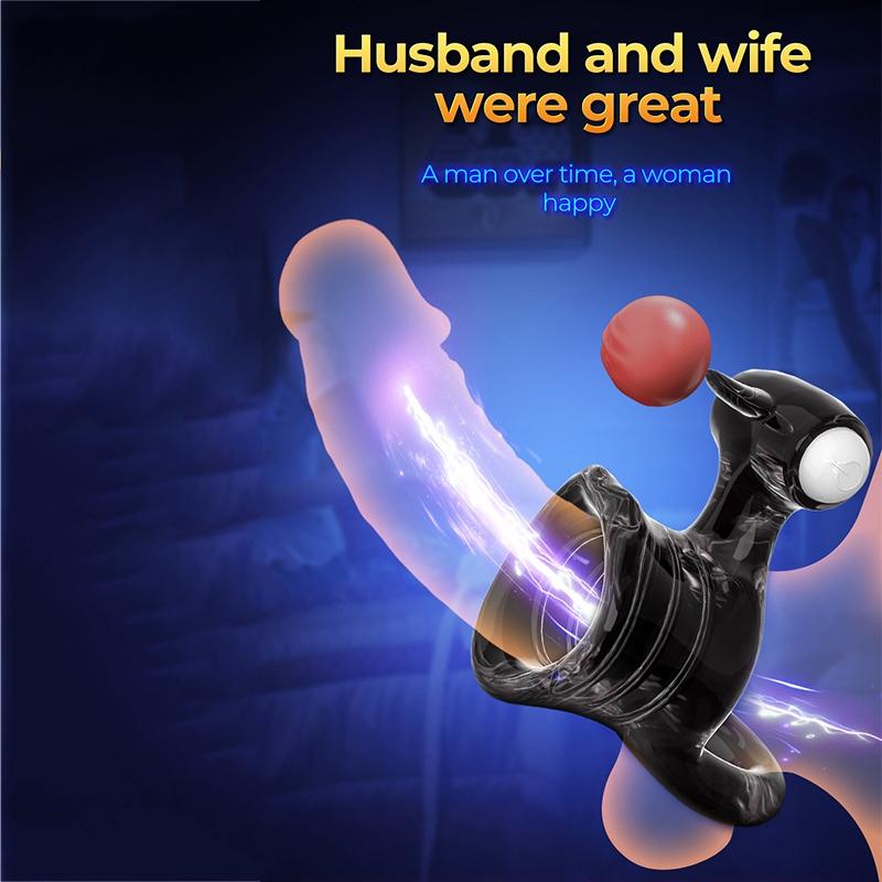 Vibrator Penis Ring Adult Men Delay Ejaculation Cock Penisring For Male Dick Sleeve Couple Sex Toy