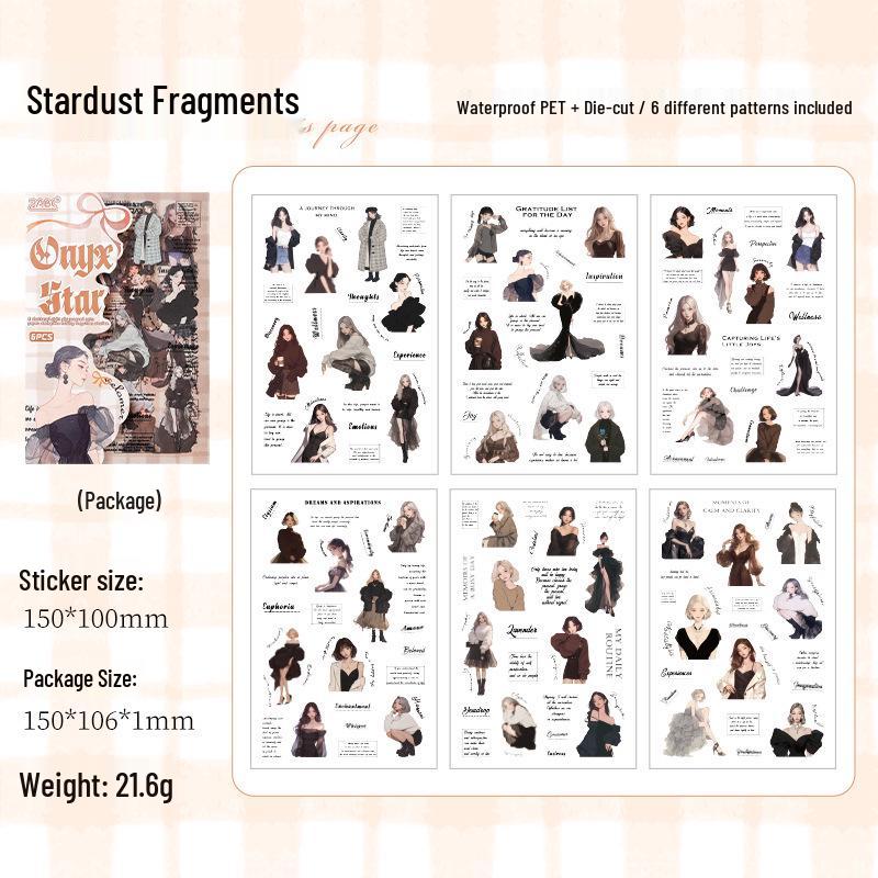 Waterproof Girly Heart Character Sticker Pack - DIY Decorative Pet Stickers