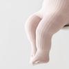 New Winter Girls' Velvet Tights: Thick, Vertical Stripe Base Layer Pants