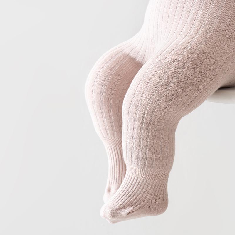 New Winter Girls' Velvet Tights: Thick, Vertical Stripe Base Layer Pants