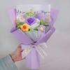 Completed Crochet Flower Bouquet Artificial Flowers Rose for Party Women's Day