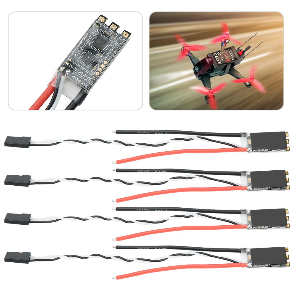 4PCS 20AS Brushless ESC Fast Switching Upgrade Parts Fit for FVT LittleBee(KS01813*4)(Black )