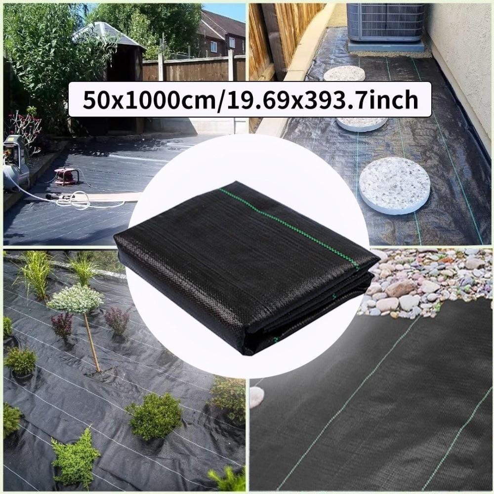 Polypropylene Weed Barrier Fabric Black Woven Grow Mulch Film  Driveway Control