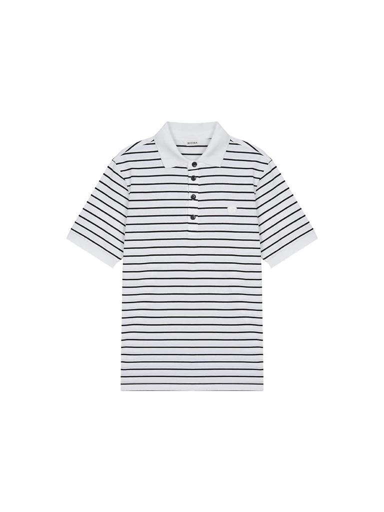 NITINA Striped Collared T-Shirt Bk/St (Man)