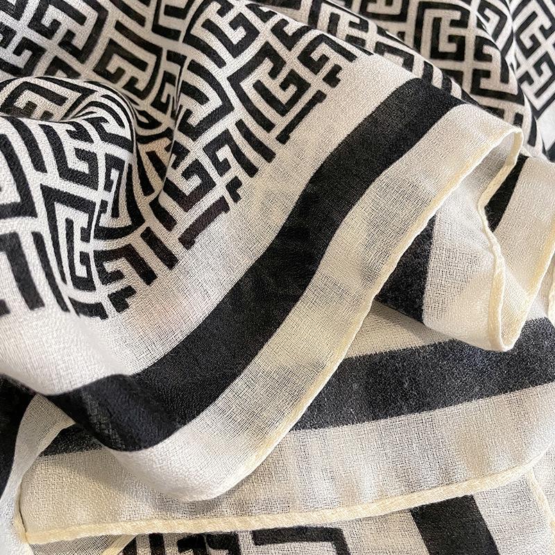 Women's Spring Scarf Luxury Design Scarf Cotton Smooth Scarf Soft Headband Shawl Beach 90x180cm