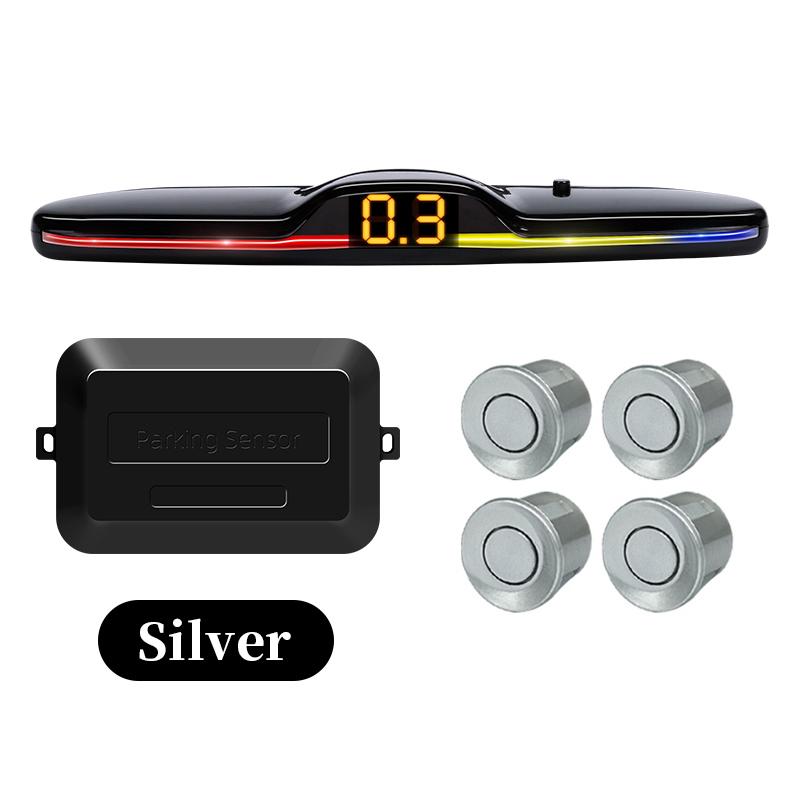 Parking Sensor For Car With Auto Parktronic Reverse LED Monitor 4 Sensors Radar Detector System 12V