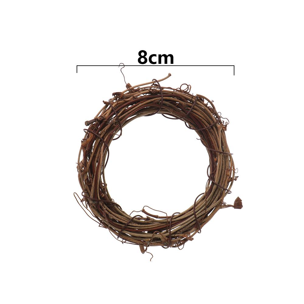 8-30CM Hot Christmas Artificial Wreath Wicker Vine Ring Round/Heart Shape Festival DIY Craft Rattan Garland Xmas Party Decor