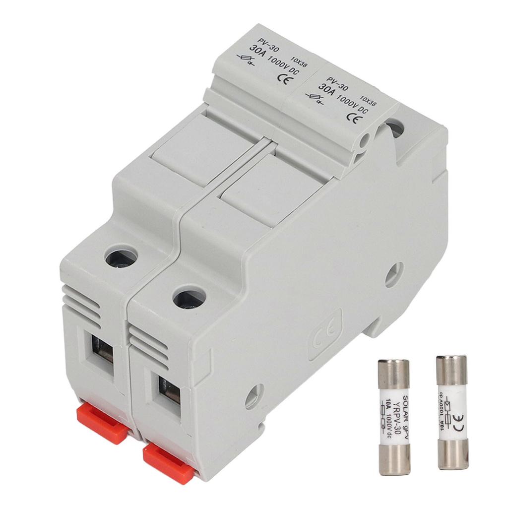 Midget Sicherungshalter 2 Pole 10A Schutz ABS Gehäuse Photovoltaik Sicherungshalter Basis für Schutz
