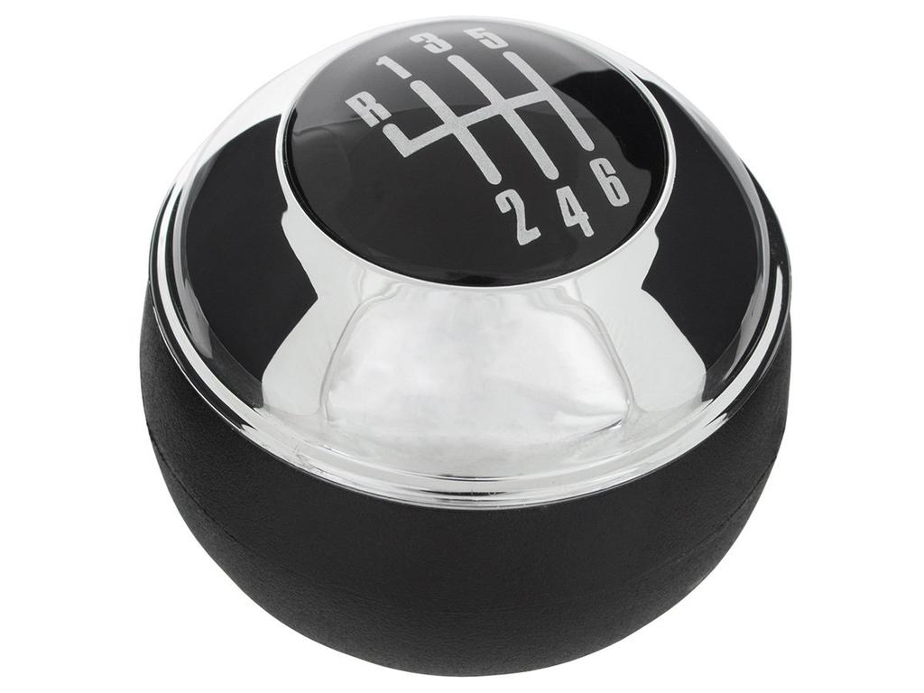 MINI R50 00-06 gear shift knob BLACK + CHROME 6 SPEED