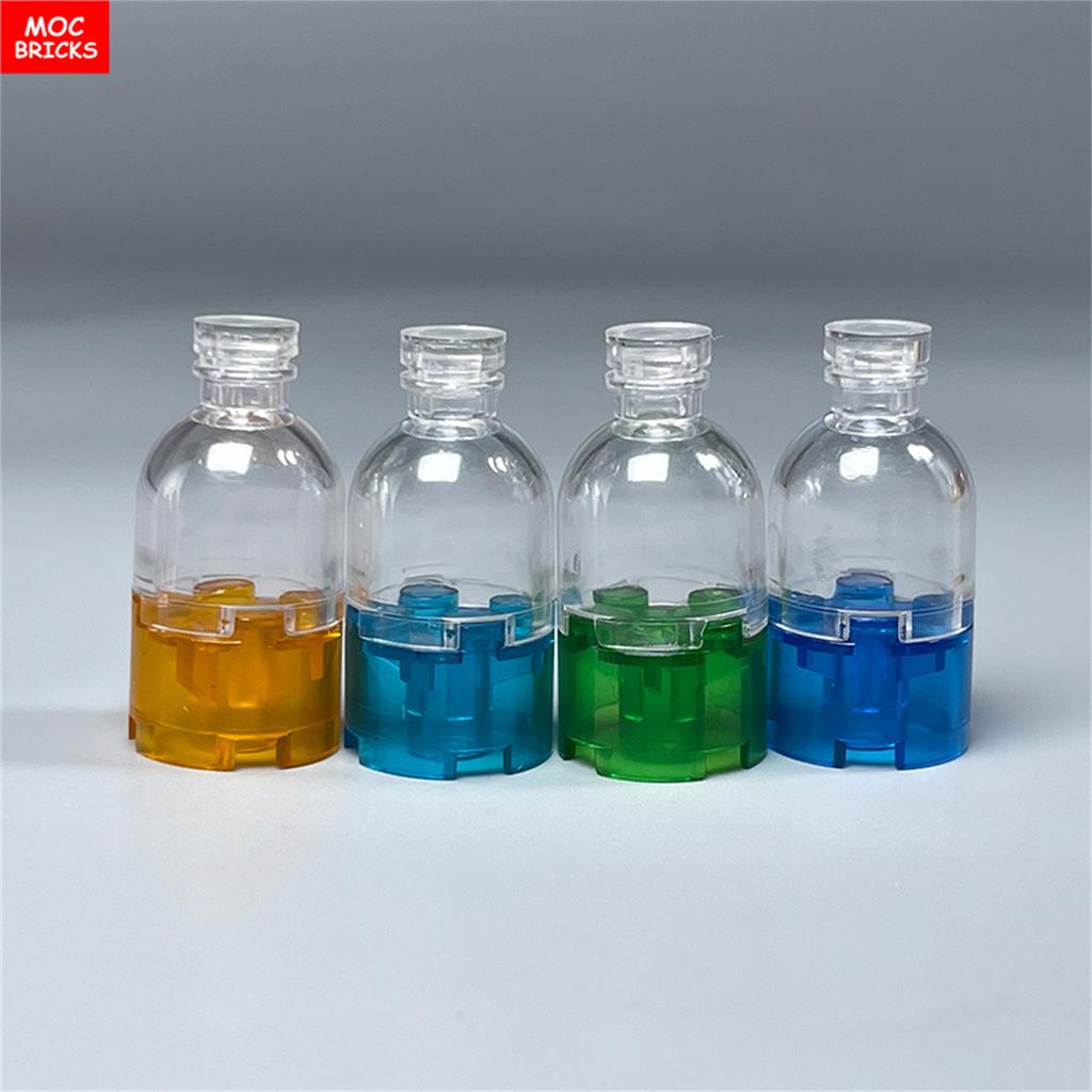 MOC Bricks Transparent Container Drinking bottle 30351 Water Playthings Round 2x2x1 Dome Top-Hollow Stud Constructing Blocks Kids Toys