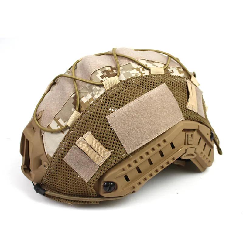 1 PC Copertura per casco tattico per caschi Fast MH PJ BJ Protezione per casco Fast Cordino elastico (Casco non incluso)
