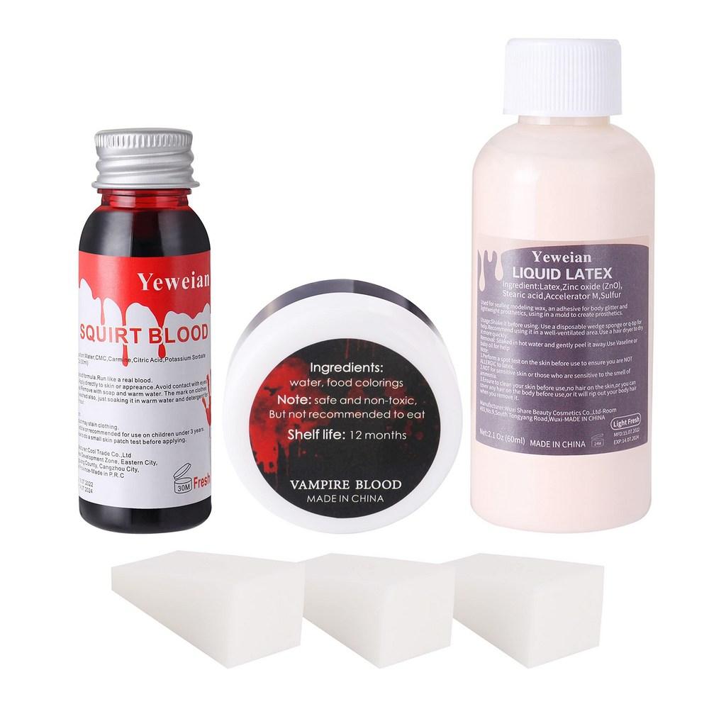 Tekutý latex SFX Make-up Kit 59 5g Halloweenský Zombie Make-up 1 ks