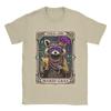 Unisex T-Shirts Feral Girl Mardi Gras Karneval Bunt Waschbär Einzigartig Baumwolle T-Shirts Kurzarm T-Shirt Rundhals Kleidung